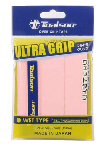 Теннисные намотки Toalson UltraGrip 3P - Розовый