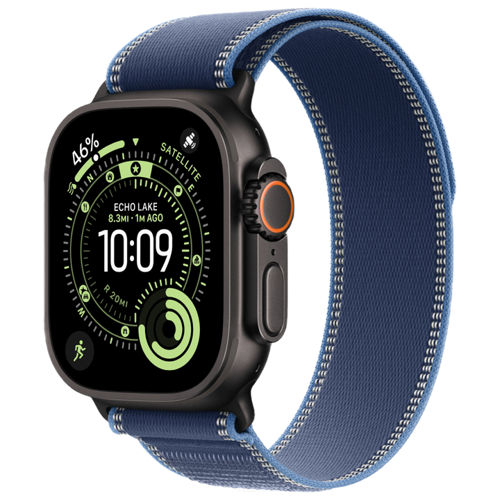 Умные часы Apple Watch Ultra 3, 49 мм, Black Titanium, ремешок Blue Trail Loop M/L