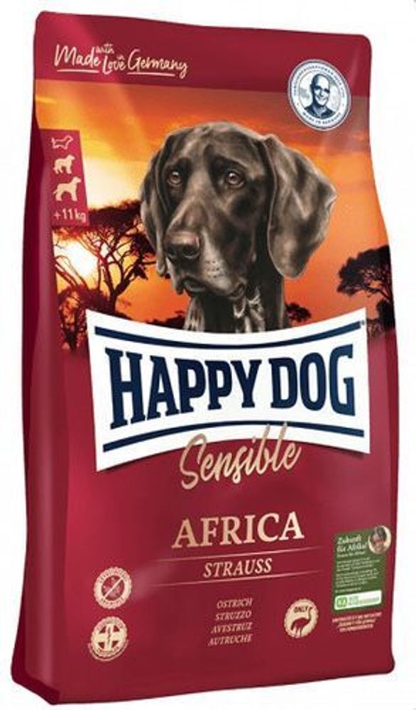 Сухой корм Happy Dog Supreme Africa Африка для собак средних и крупных пород с мясом страуса 2,8 кг Сухой корм Happy Dog Supreme Africa Африка для собак средних и крупных пород с мясом страуса 2,8 кг