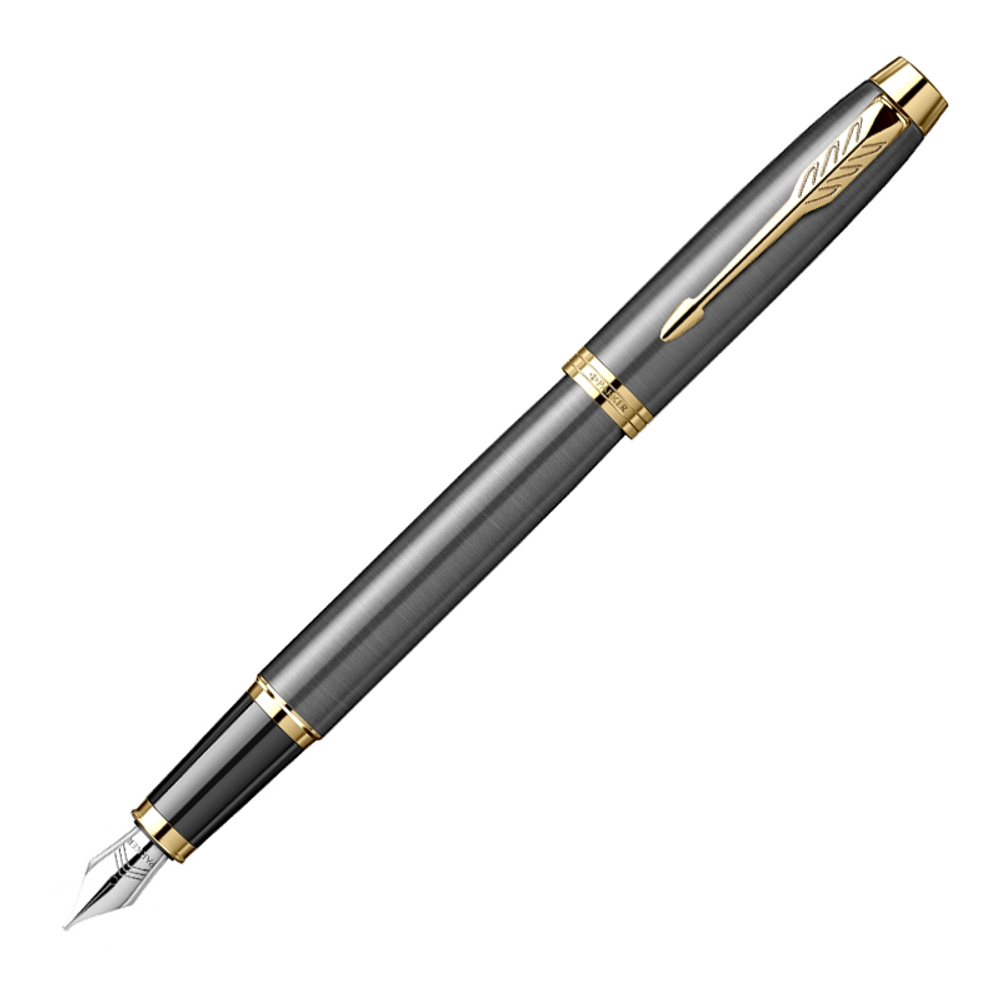 Ручка перьев. Parker IM Premium Grey Core GT (2213776) M черн. черн. подар.кор.