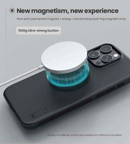 Чехол от Nillkin c поддержкой беспроводной зарядки MagSafe для iPhone 16 Pro Max, серия Super Frosted Shield Pro Magnetic Case