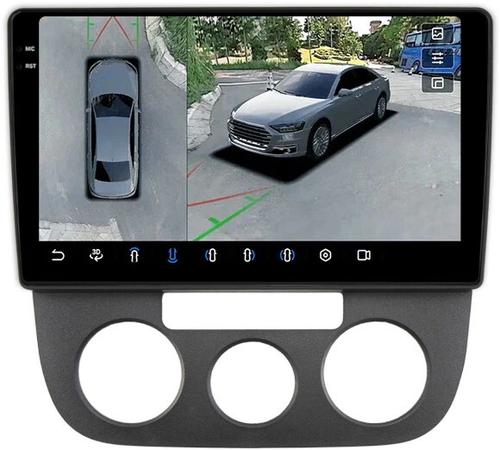 Магнитола для Volkswagen Jetta 5 2005-2010 (кондиционер) - FarCar BX3226M-360 монитор 10.36" 2K QLED на Android 13, Быстрая, CarPlay, 4G SIM-слот, 4 камеры в комплекте