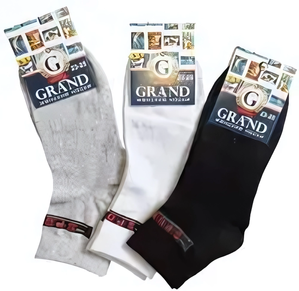 Носки женские спортивные GRAND LINE короткий паголенок, цвет белый р. 23