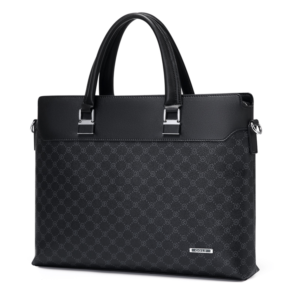 GOLF PVC Briefcase Large Men"s Black