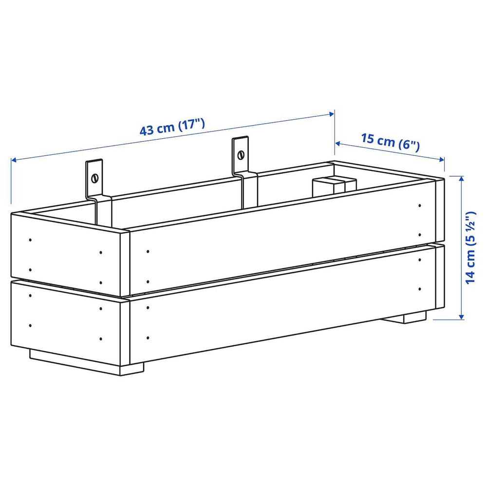 IKEA STJÄRNANIS  (ИКЕА СТЙÄРНАНИС)  -  Цветочный ящик, открытая акация, 43x15 см