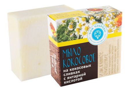 Кокосовое мыло "Изысканное очищение" с янтарной кислотой