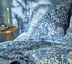 nan JUNGLE INDIGOпододеяльник Blanc des Vosges 155x200 Синий