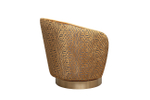 Кресло Наполи(Napoli) вращающееся, вельвет принт Velv-ORANG+Latt-ORANG 76*76*76см