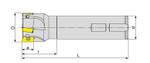 Корпус фрезы AEM90-AP10-D16-C16-L150-Z02-H