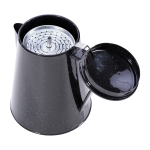 Кофейник Mil-Tec Kaffeekanne Emaille mit Percolator schwarz