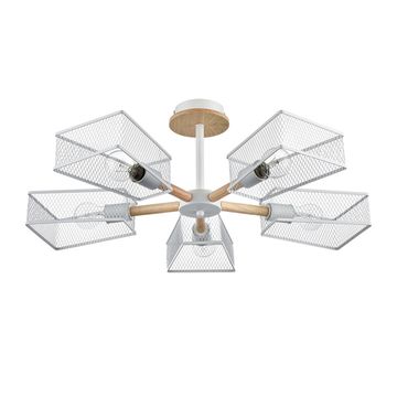 Люстра на штанге 5*E27 8246/5C белый Comfi IRMA Lumion