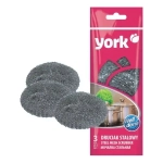 Губка для посуды метал. 3 шт. York