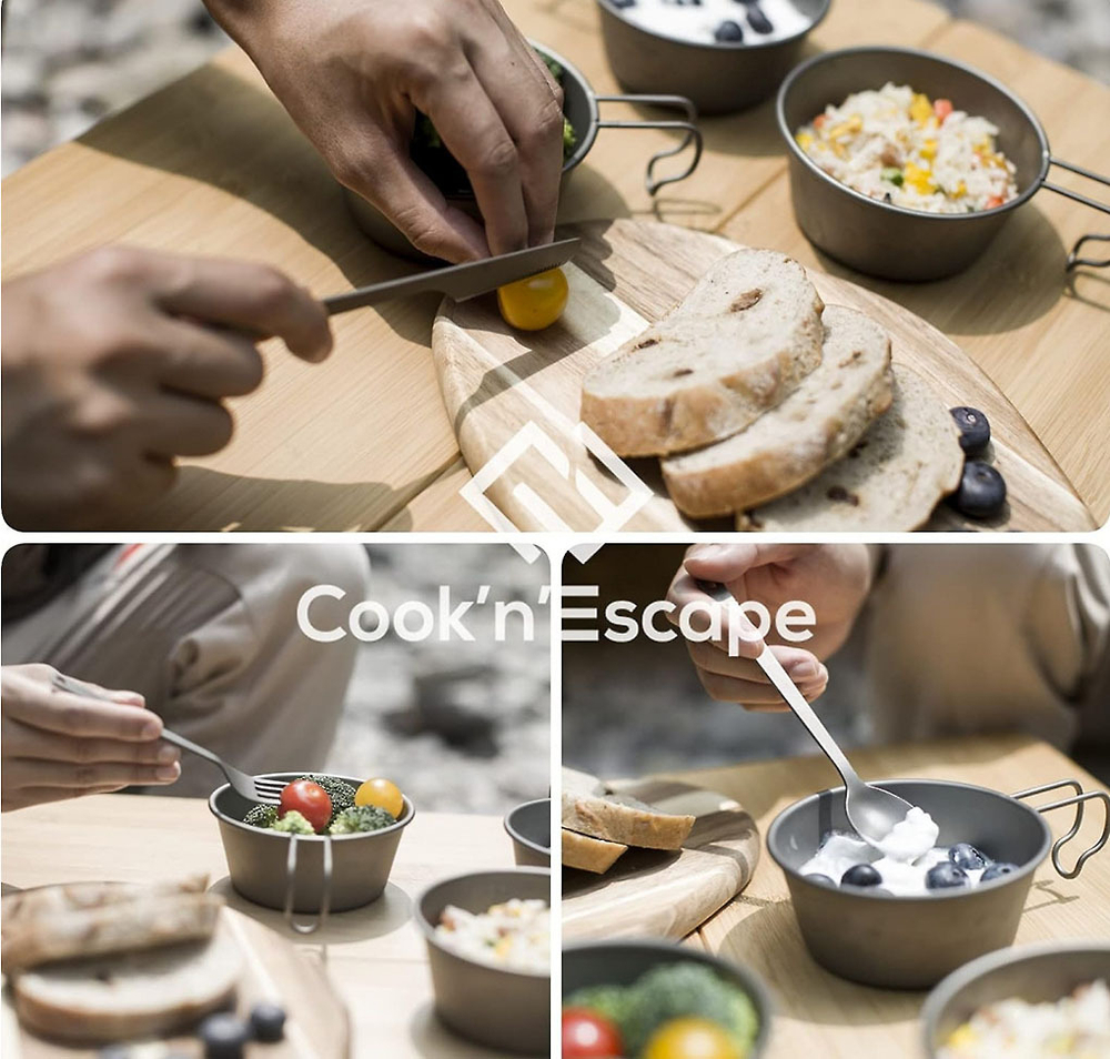 Титановый набор стол. приборов Cook'n'Escape CA2005 3-Piece Titanium Cutlery Set