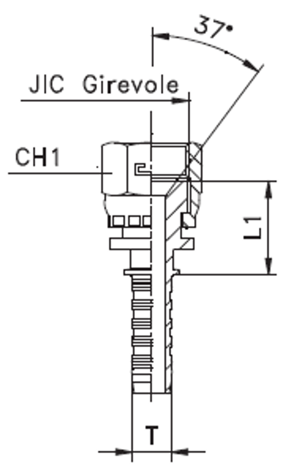 Фитинг DN 20 JIC (Г) 1.1/16
