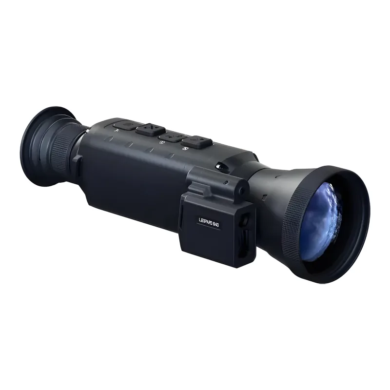 Тепловизионный монокуляр Pard Leopard 640 LE6-50LRF (с дальномером) - вид сбоку со стороны лазерного дальномера