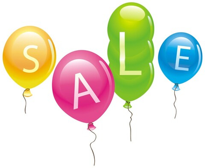 Наклейка "Воздушные шарики SALE"