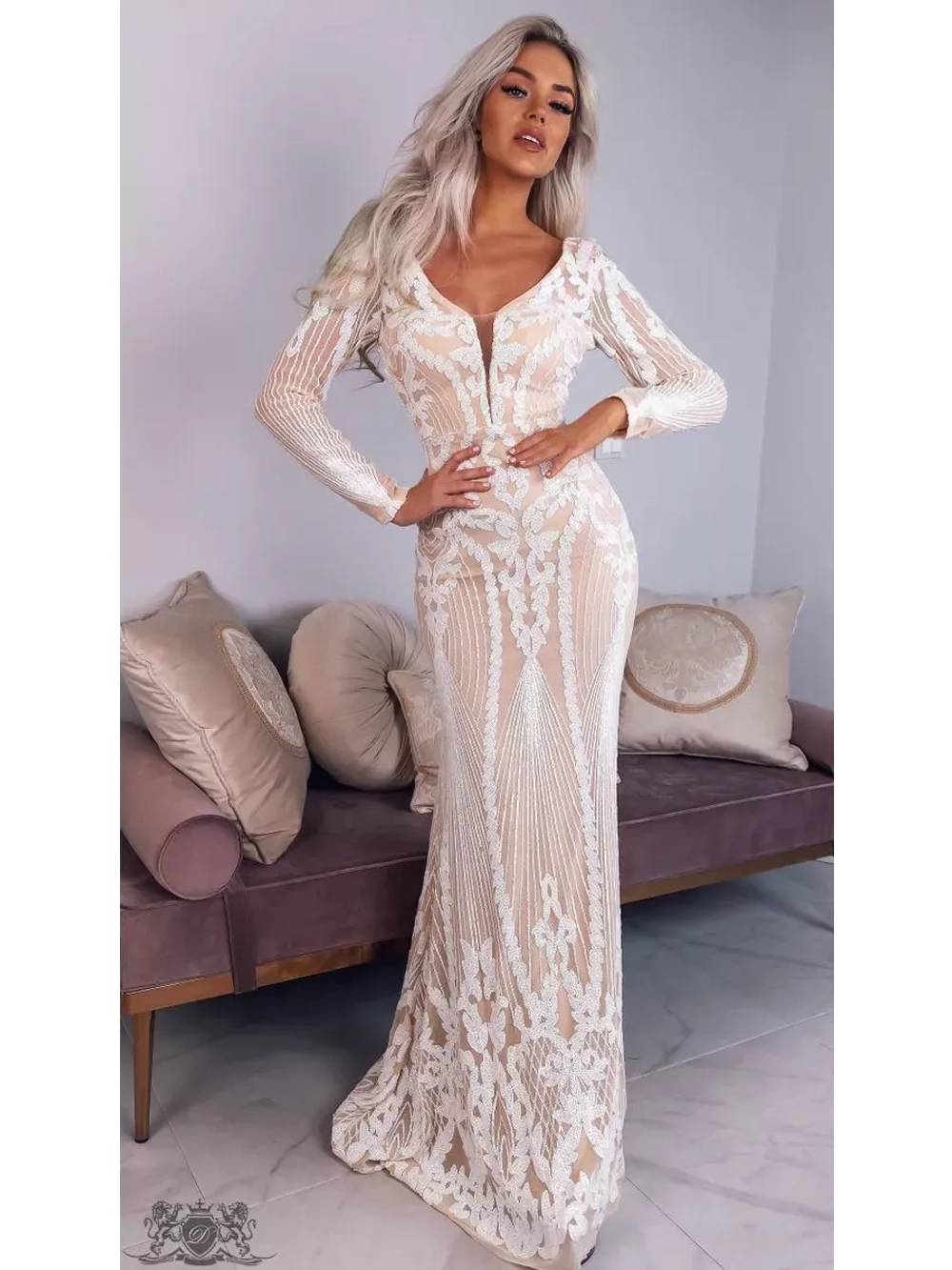 шикарное белое макси платье с пайетками + plus size