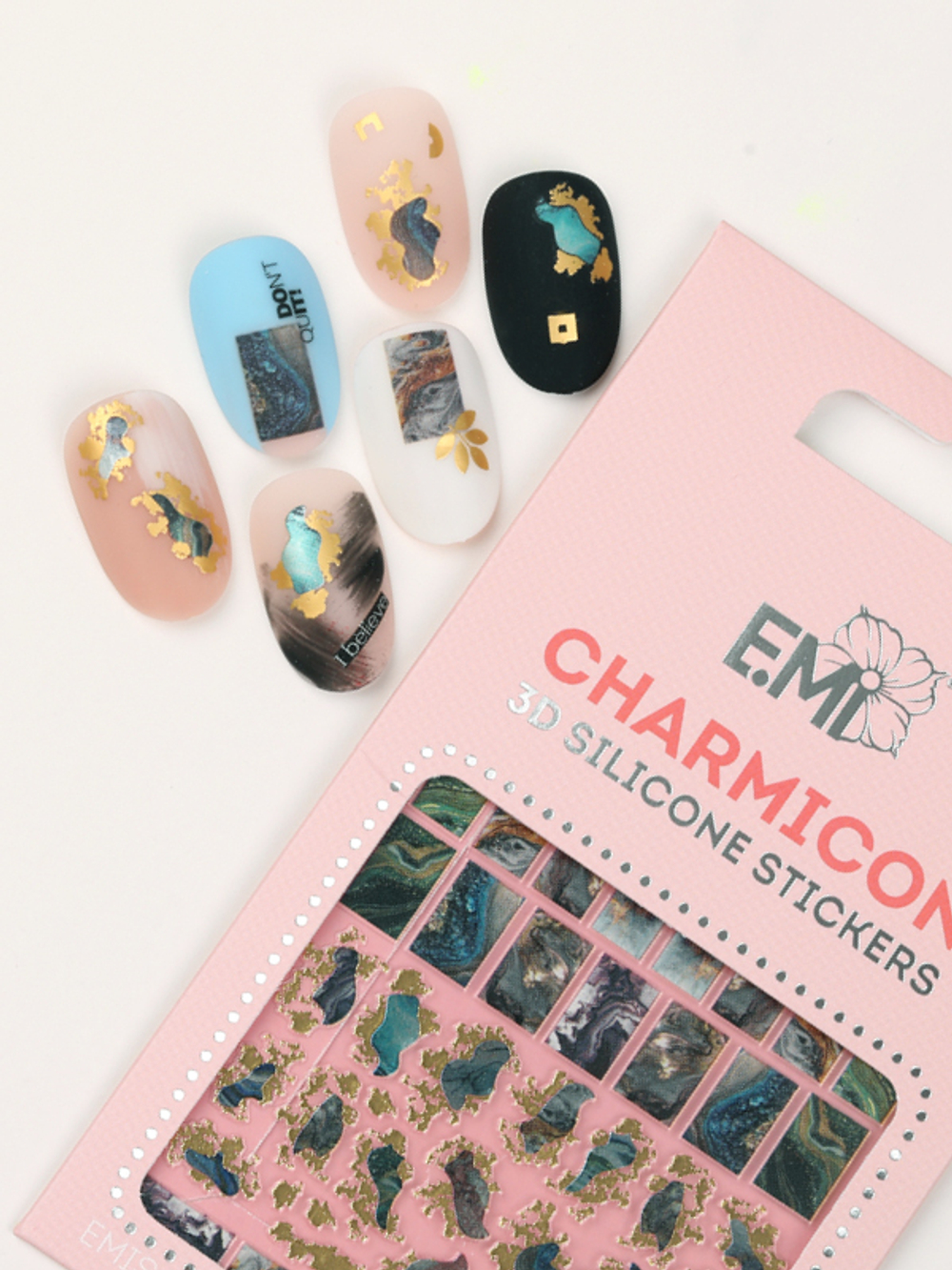 Charmicon 3D Silicone Stickers №142 Мрамор