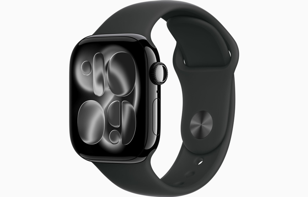 Умные часы Apple Watch Series 11 GPS 42 мм, Jet Black Aluminium, Black Sport Band, M/L