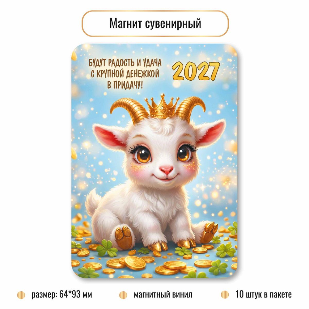 Магнит сувенирный 2027 "Символ года" 10406 (Квадра)
