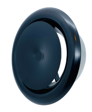 REGA black DVS-P 200 Черный диффузор металлический приточный