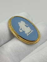 Брошь Wedgwood голубая
