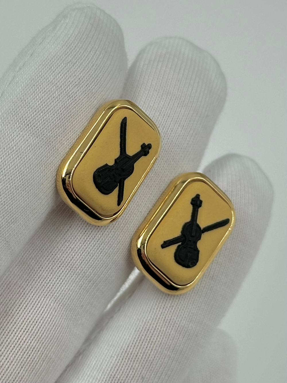 Комплект из запонок и зажима для галстука «Скрипка» Wedgwood