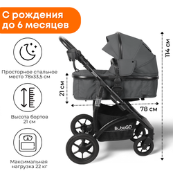 Коляска трансформер BubaGO Zoom 3в1