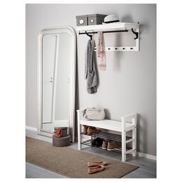 Вешалка настенная IKEA HEMNES (ХЕМНЭС), Белый, 85 см