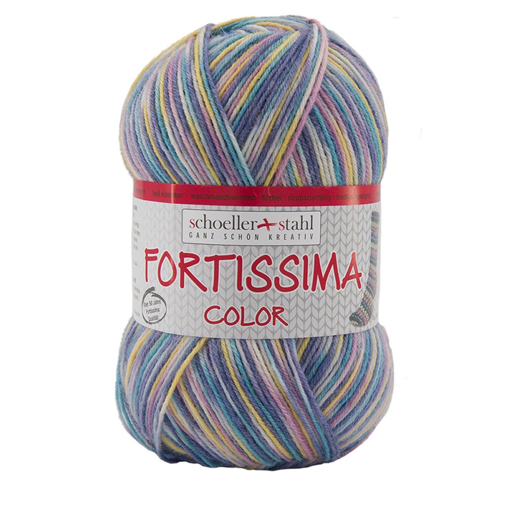 Пряжа Austermann (Аустерманн) Fortissima Socka 4-fach color / уп.5 мот. по 100 г, 420м, разноцветный