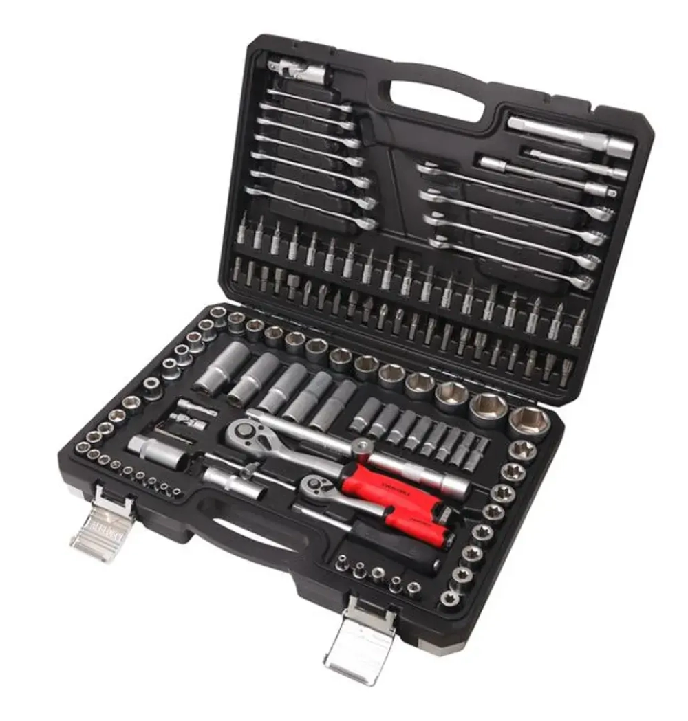 Набор инструментов 125 пр, 1/2'',1/4''(6гр) EVERFORCE EF-1072