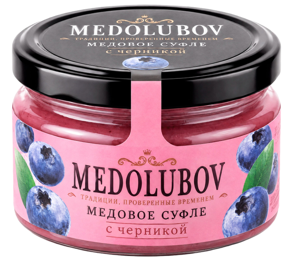 Медовое суфле с черникой Медолюбов