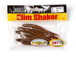 Виброхвосты съедобные LJ Pro Series SLIM SHAKER 3in (7,6 см), цв. S14, 9 шт.