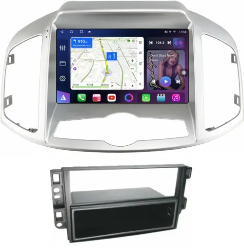 Магнитола для Chevrolet Captiva 2011-2015 (перенос БК вниз) - FarCar S500-TS10 монитор 9.5" QLED на Android 14, Быстрая, CarPlay, 4G SIM-слот
