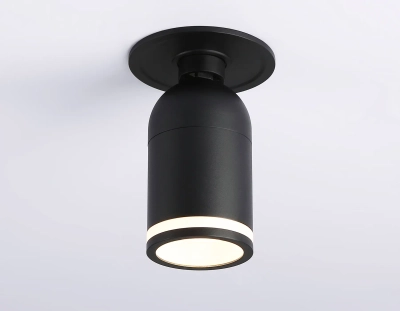 Накладной спот с выключателем TA127 BK черный GU10 max 12W D70*164*D55