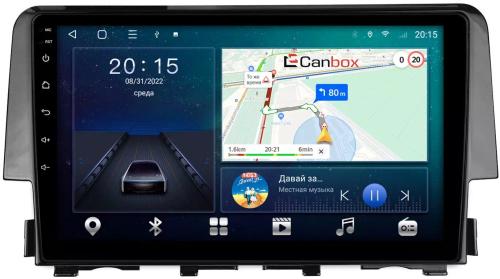 Магнитола для Honda Civic 10 2015-2021 - CanBox 9-650 Android 10, SIM-слот