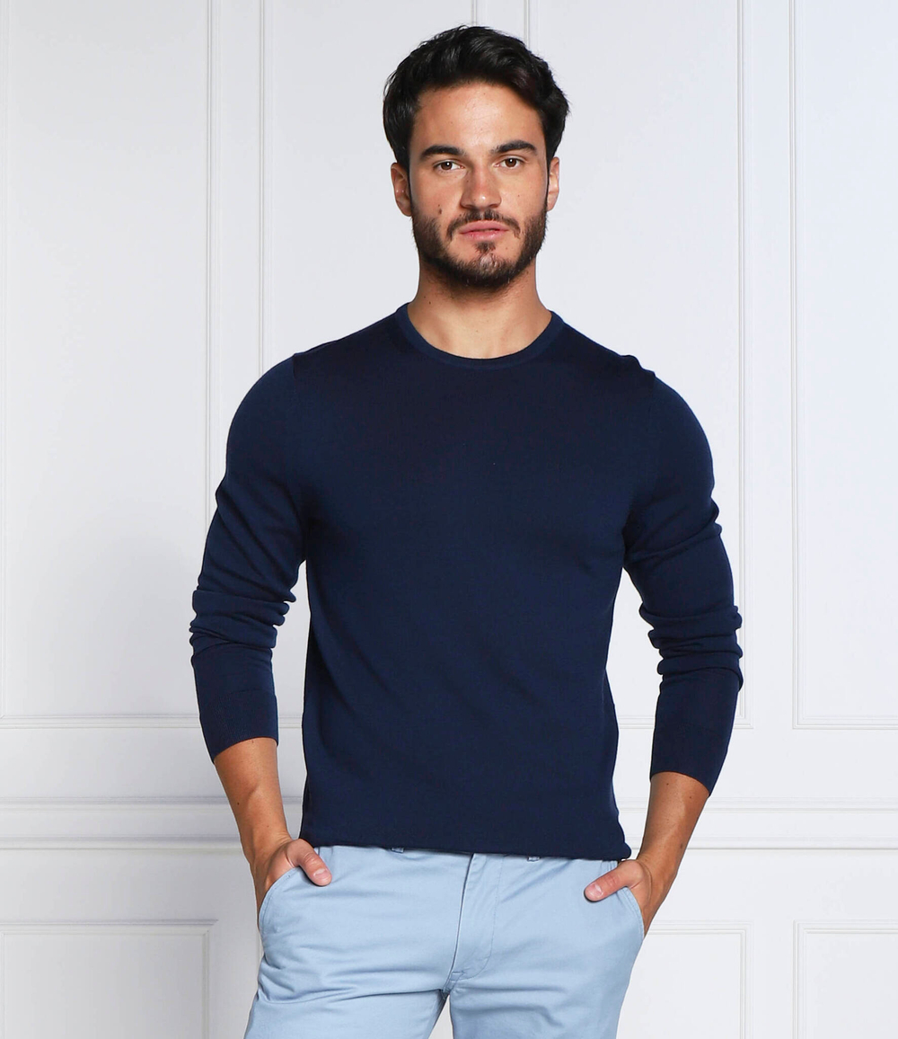 Хлопковый свитер Calvin Klein - темно-синий(K10K109474)