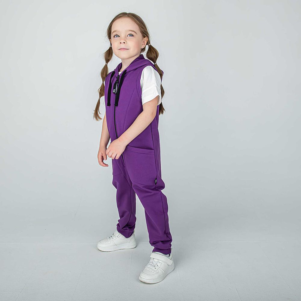 Ромпер на молнии с длинными штанинами "Bb team purple"