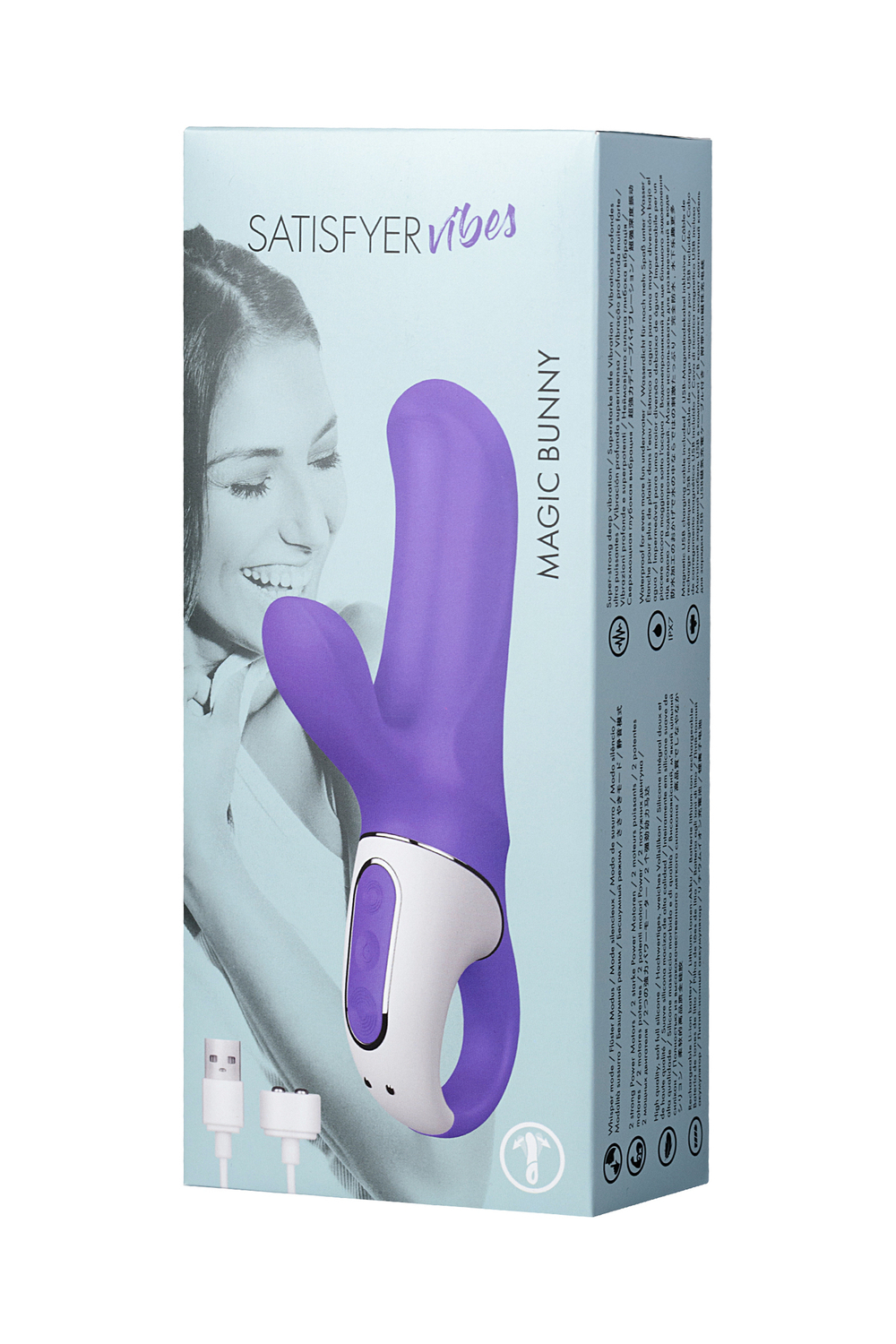 Вибратор Satisfyer Vibes Magic Bunny силикон фиолетовый 17,7 см