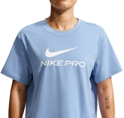 Женская теннисная футболка Nike Pro Loose - work blue/white
