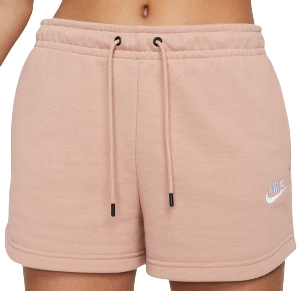Женские Шорты теннисные Nike Sportswear Essential Short French Terry W - rose whisper/white