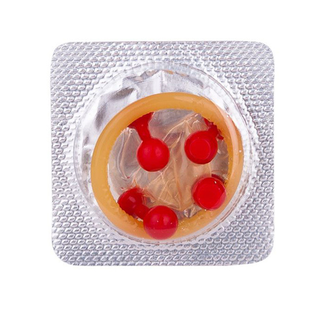 Стимулирующий презерватив-насадка Sitabella Roll & Ball Strawberry 1426
