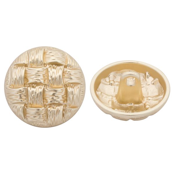 Пуговицы металл на ножке 28L=18 мм, M.Gold (матовый золотой), 10 шт, MP03