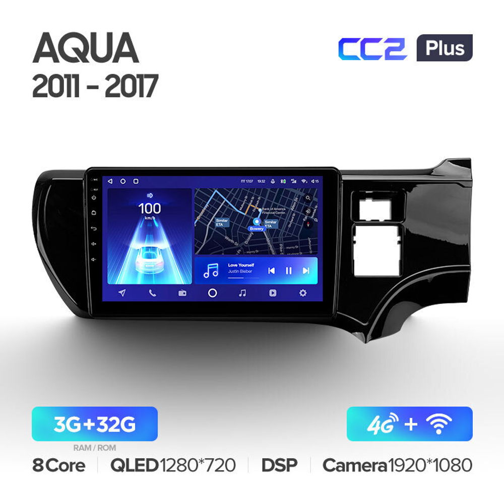 Teyes CC2 Plus 9" для Toyota Aqua 2011-2017 (прав)