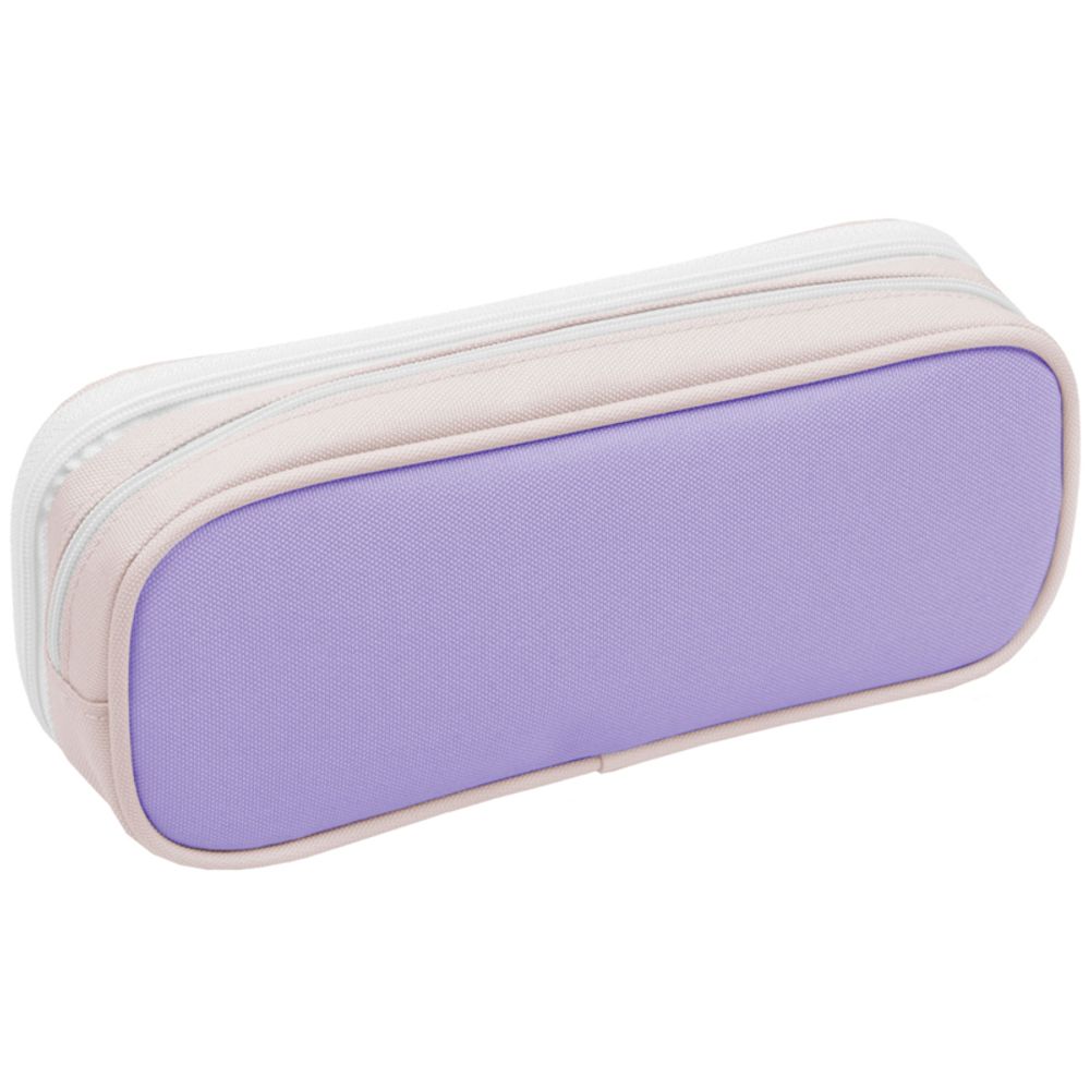 Пенал мягкий 2 отделения, 1 карман, 220*80*50 Berlingo "Pastel lilac", полиэстер, внутр. органайзер