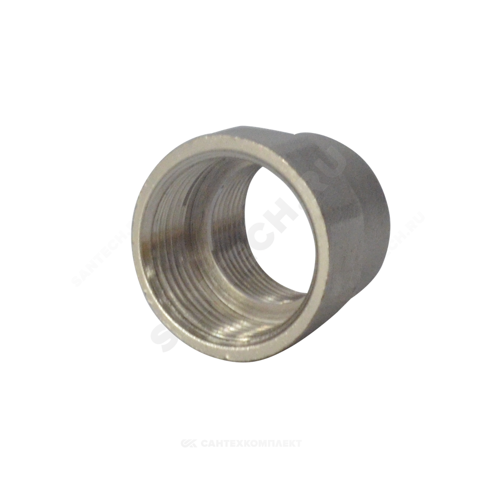 Муфта латунь никель переходная Ду 40х32 (1 1/2"х1 1/4") ВР/ВР RTP (РосТурПласт) 29279