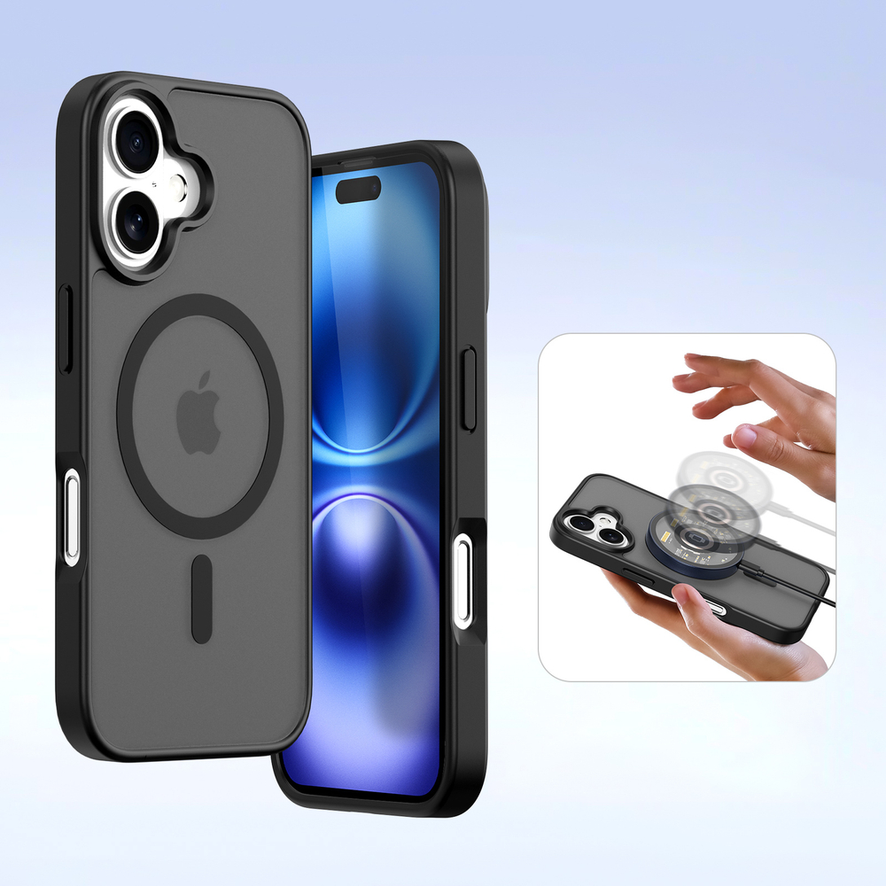 Чехол кошелек с MagSafe из TPU кожи от Dux Ducis для смартфона iPhone 16 Plus, серия Lawa Series Case