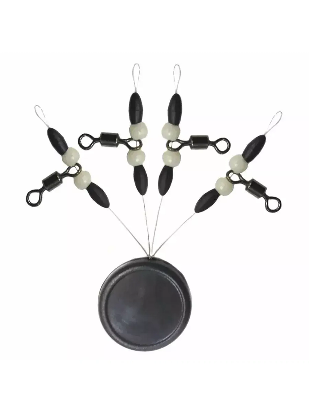 Стопор силиконовый с вертлюжком ST-5016-1L, 4 штуки