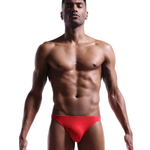 Мужские классические однотонные трусы-слипы (Размер: L) (Цвет: сливовый)