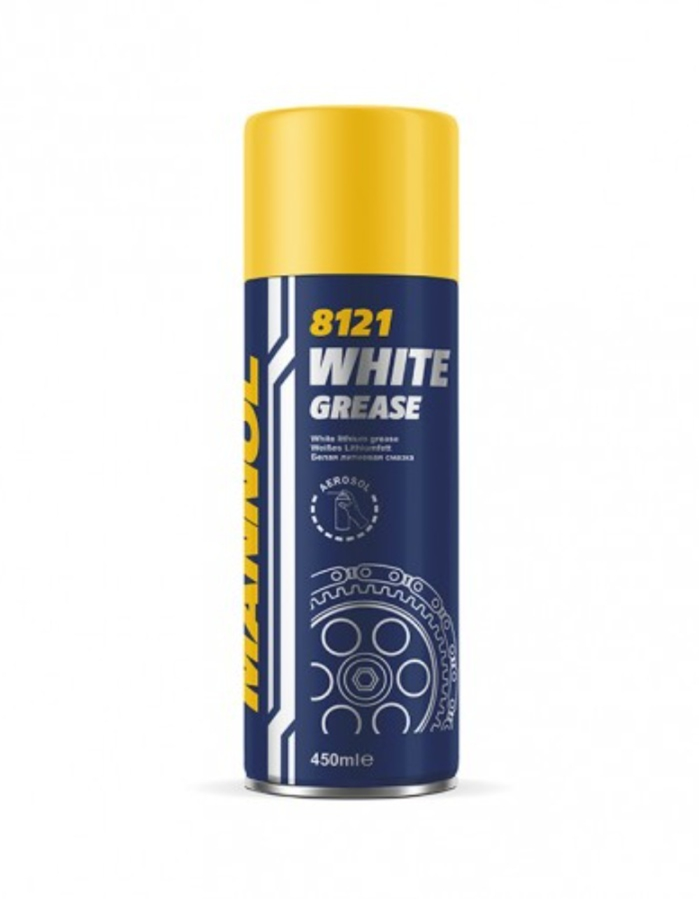 Смазка MANNOL 8121 White Grease литиевая белая 450мл
